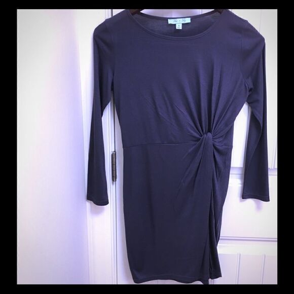 She + Sky grey twisted front dress - Picture 1 of 4